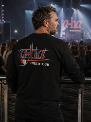 A-Ha Retro World Tour L/Slv T Black