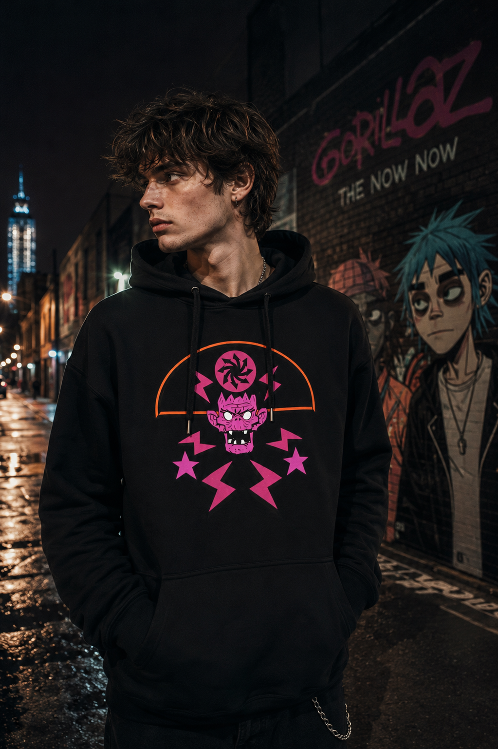 Gorillaz Cult Of Gorillaz (Hood) Hooded Swt Black
