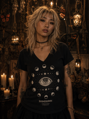 Shinedown Follow You Ladies V-Neck T Black