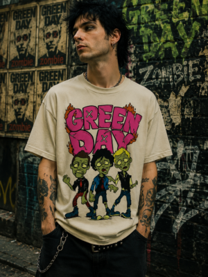 Green Day Zombie T-Shirt Sand