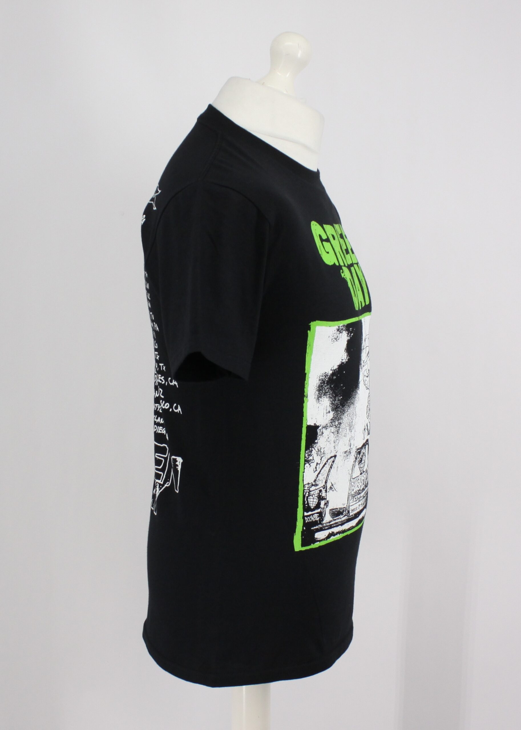 Green Day Sketch Saviors Tour T-Shirt Black - Image 3